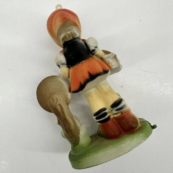 Vintage Kurt S Adler Plastic Hummel Like Christmas Ornament Bus Stop German Girl - Picture 5 of 9